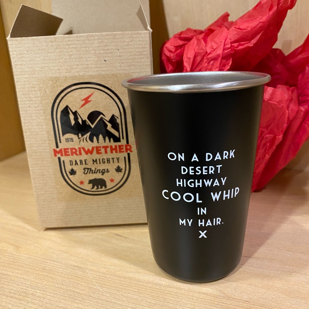 Black Meriwether Misheard Lyrics Stainless Steel Tumbler